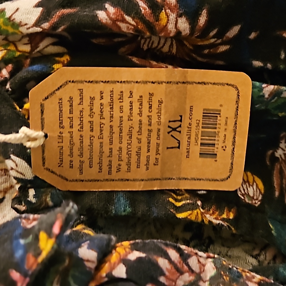 Natural Life Sienna Cotton Gauze Mini Dress L/XL - Picture 4 of 5